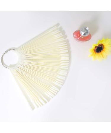 200 Natural Nail Swatches Sticks - Nail Art Supplies for Polish Display and DIY | Transparent Color Display Board with Ring - Buy Online on GoSupps.com