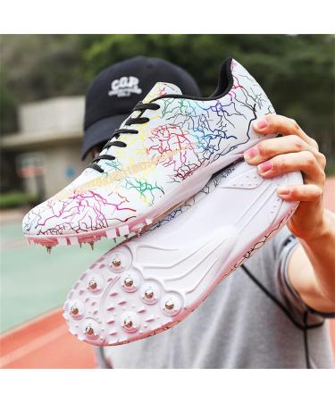 Angugu Track and Field Spikes Shoes: Racing Jumping Sprint Sneakers - White01 - Size 7 Women/5.5 Men - Buy Online on GoSupps.com