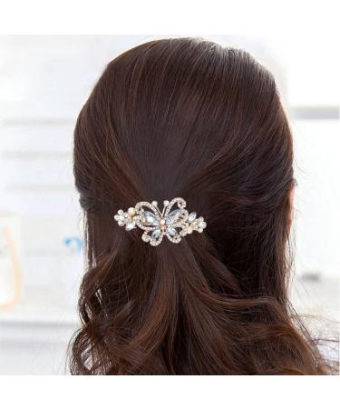 Women's Butterfly Crystal Rhinestone Hair Clips - Multicolor 4 PCS Pack - Buy Online on GoSupps.com