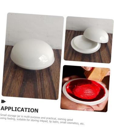 OSALADI Toiletry Containers Sample Containers Mini Containers Makeup Container Lotion Container Lip Balm Containers Small Jar with Lid Travel Storage Jar White Castor Oil Ceramics - Buy Online on GoSupps.com