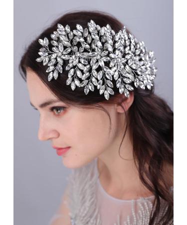 Kercisbeauty Big Statement Full Black Rhinestones Beads Hair Comb for Women Girls Wedding Bridal Black Hair Piece Sparkle Black Jewelry for Special Occasion - Buy Online on GoSupps.com