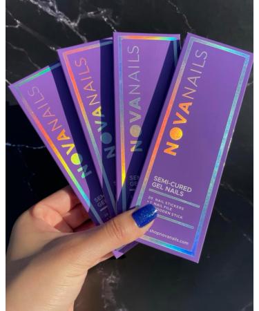 NOVA Muse Semi Cured Gel Nail Strips - Quick & Easy 10 Minute Manicure | Female Founded Salon-Quality Includes Nail File & Wooden Stick - Buy Online on GoSupps.com