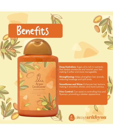 ILU Argan Oil Conditioner 300ml | Deep Hydration for All Hair Types | Nourishing Argan Conditioner for Dry & Damaged Hair | Frizz Control & Silky Smoothness - Buy Online on GoSupps.com