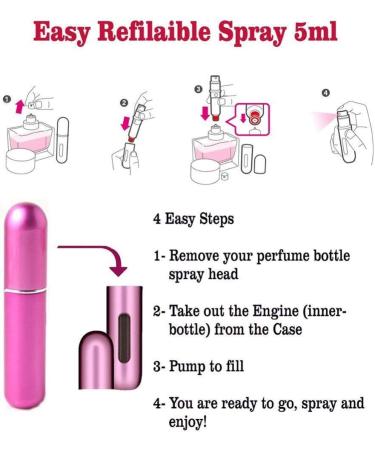 8 Pcs Mini Perfume Atomizer Bottles Perfume Atomizer Refillable Travel Bottles Perfume 5ml Portable Mini Bottle for Travel Spray Scent Pump Case Multicolor Royal Blue Bright Pink Red/Rose Red Light Pink Golden Silver Black Green - Buy Online on GoSupps.com