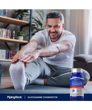 Piping Rock Glucosamine Chondroitin MSM and Turmeric | 300 Tablets | Supplement for Women and Men | Non-GMO Gluten Free - Buy Online on GoSupps.com