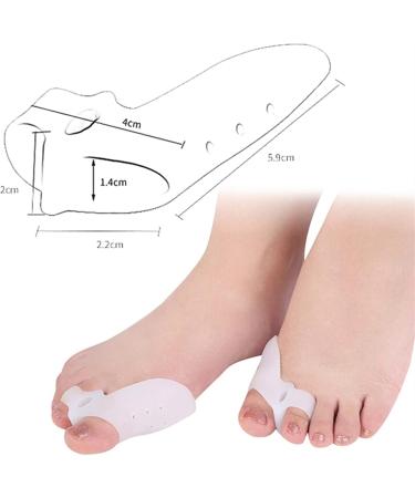 Silicone Gel Toe Separators - Hallux Valgus Guard & Pain Relief | Foot Care Solution - 2 Pieces - Buy Online on GoSupps.com