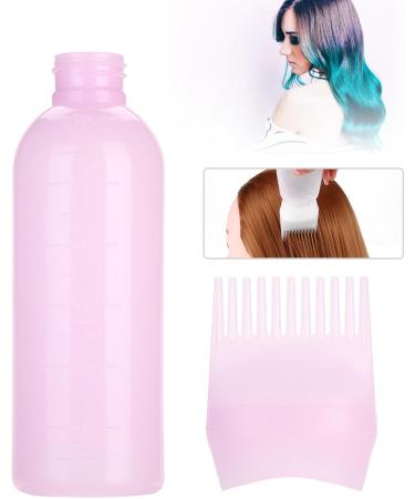 AZMUDE Hair Oil Bottle 160ml Hair Dyeing Brush Bottle Plastic Hair Color Oil Comb Applicator Tool with Scale for Hair Dye Coloring (Pink) - Buy Online on GoSupps.com