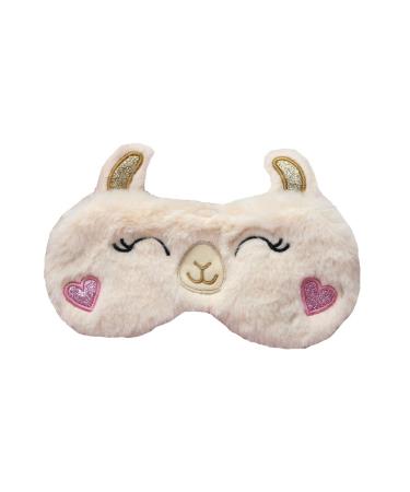 Hg Kangqi Cartoon Sleeping Mask Animal Sleeping Mask Eye Mask for Sleeping Blindfold Eye Cover Sleep Mask for Women Kids Alpaca