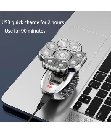 6 in 1 Electric Head Shaver for Bald Men - 9 Blades Rechargeable Razor Beard & Hair Trimmer & Facial Brush - Buy Online on GoSupps.com
