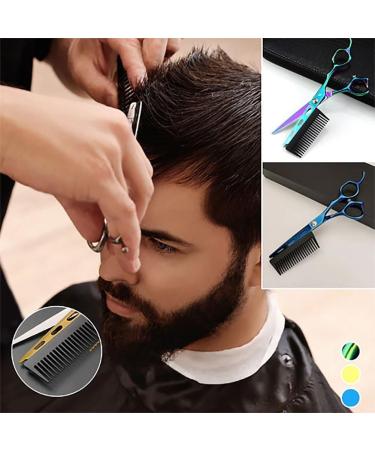Professional Hairdressing Scissors 2 in 1 Hair Scissors with Comb with Detachable Comb 6 Inch Professional Jp440c Steel Gold 2 in 1 Hair Scissors Home Use for Man Woman Adults Kids (Green) - Buy Online on GoSupps.com