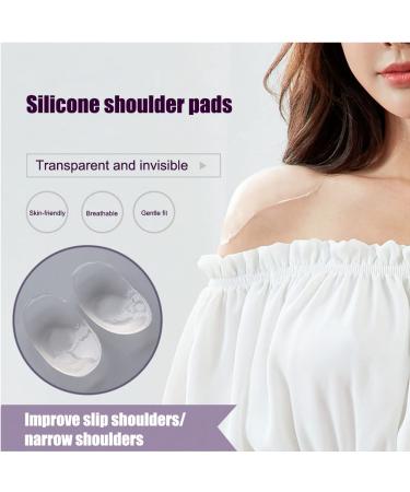 2 Pairs/4 PCS Silicone Shoulder Pads Invisible Shoulder Pads Anti-Slip Shoulder Push-Up Pads Shoulder Enhancer Adhesive Sticky Support Height Enhancer for Womens Clothing (Transparent +Skin) - Buy Online on GoSupps.com