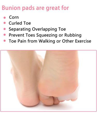 Toe Separator Bunion Corrector for Women Men - Toe Straightener with 2 Loops - Restore Toes Shape - 2 Pairs White - Buy Online on GoSupps.com