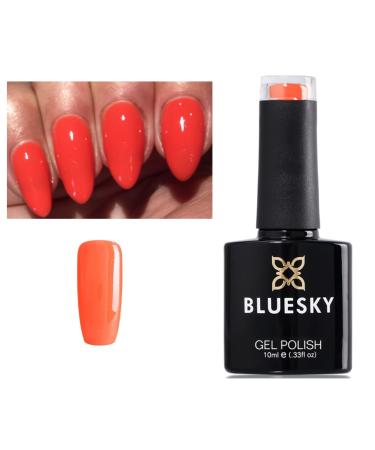 Bluesky Coral Orange Shimmer 80568 Desert Poppy Nail Gel Polish UV LED Soak Off 10ml