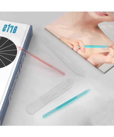 3 Pcs Glass Cuticle Pusher Nail File Set - Double Sided Crystal Glass with Grit - Cuticle Care Tool for Women Girls in Nail Salons and Homes (Pink Blue Transparent) - Buy Online on GoSupps.com