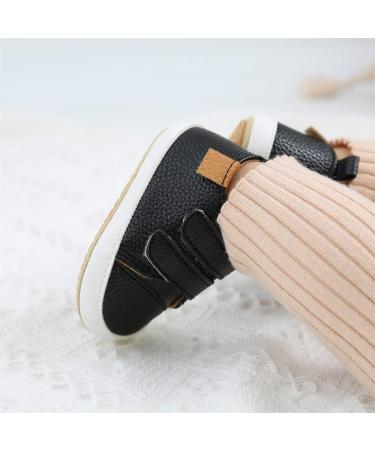 Sonsage Infant Baby Oxford Shoes | Anti-Slip Trainer | Soft Rubber Sole | Toddler First Walking Sneakers | 6-12 Months | Black - Buy Online on GoSupps.com