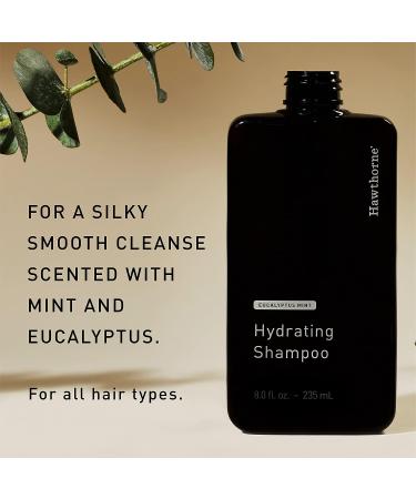 Hawthorne Men's Daily Hydrating Shampoo with Argan and Coconut Oil - Mint Eucalyptus Scent - 8 fl. oz. - Sulfate & Paraben Free - Buy Online on GoSupps.com