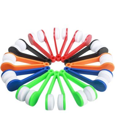 Hui Jin Mini Sunglasses Cleaner Set - 12 Soft Microfiber Tools with Brushes (Blue Green Black Yellow Red) - Portable Eyewear Wiping Solution for Crystal Clear Lenses - Buy Online on GoSupps.com