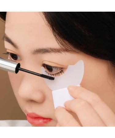 Silicone Brush Lash Stopper + Eyelash Stencils + Eyeliner & Eyeshadow Applicators - Green Long Handle - Buy Online on GoSupps.com