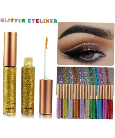 BELLIFFY 10pcs Liquid Eyeshadow Liquid Eyeliner Eye Shadow Shiny Eyeshadow Shinny Eyeliner Glitter Eyeliner - Buy Online on GoSupps.com