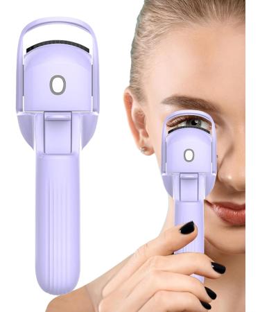 Electric Eyelash Curler - Rechargeable Eye Lash Curling Tool Rapid Heat-up Eye Lash Curler with Temperature Control 3 Modes Silicone Pad for Quick Natural Eye Lashes Purple - Buy Online on GoSupps.com
