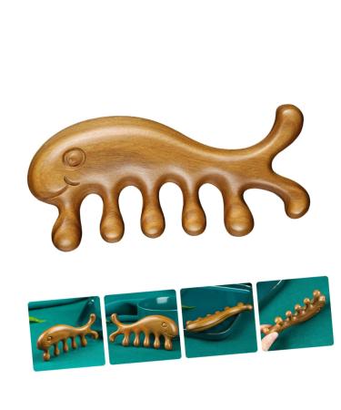 Beavorty Massage Kamm - Wide Tooth Wooden Hair Comb & Gua Sha Massage Tool for Scalp & Hairdressing - Buy Online on GoSupps.com
