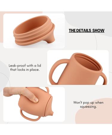 Silicone Trainer Sippy Cup for Toddlers | Mintlyfe 8 oz with Handles, Lid, Straw | Unbreakable, Spill-Proof & Non-Slip - Buy Online on GoSupps.com