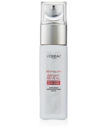 L’Oreal Face Moisturizer with SPF 30  Revitalift Bright Reveal Anti-Aging Day Cream Sunscreen Reduce Wrinkles & Brighten Skin - 1 fl. oz