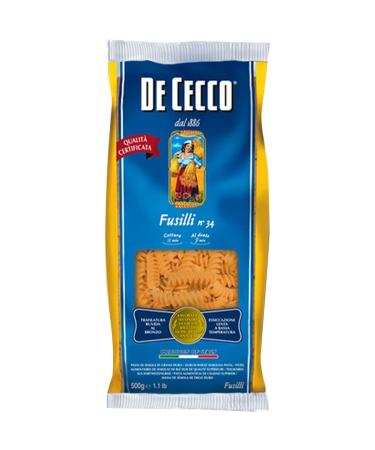 AUCHAN Pack of 3 units *** DE CECCO Fusilli No. 34 500g
