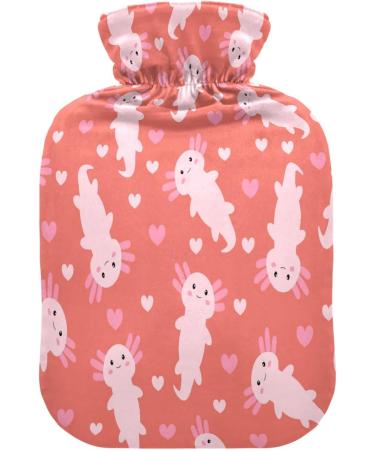 Cute Cartoon Axolotl Hot Water Bottle - 2L Colorful Plush Cover for Kids & Adults - Winter Hand & Feet Warmer - Buy Online on GoSupps.com