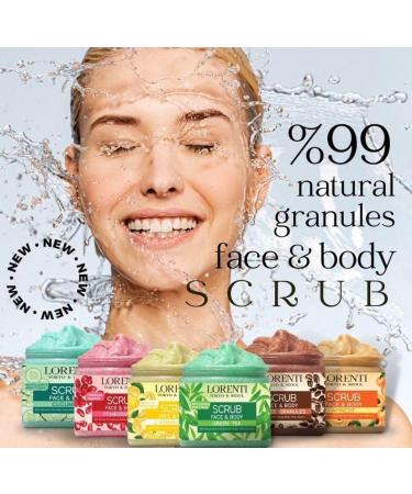 Lorenti Coffee Scrub Face & Body | Jojoba Oil & Vitamin E Anti Cellulite Stretch Marks Spider Veins Wrinkle Detox 500ml - Buy Online on GoSupps.com