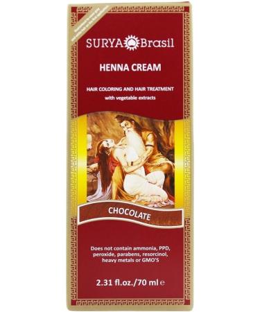 Surya Nature Inc Henna Chocolate Cream 2.31 oz - Natural Hair Dye Cream - Buy Online on GoSupps.com