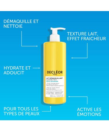 Decl or Lait D maquillant N roli Bigarade 400ml Nettoyant Visage Doux pour Tous Types de Peaux Nettoyant Lait Hydratant aux Huiles Essentielles & Th Vert - Buy Online on GoSupps.com