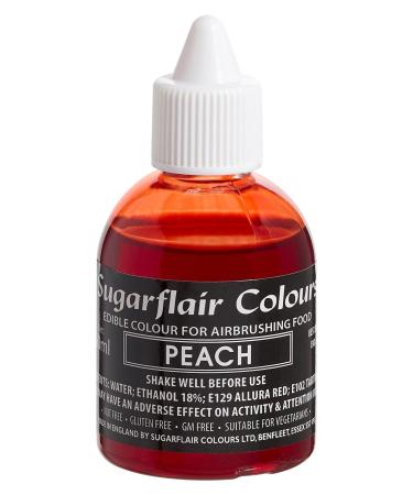 Sugarflair Peach Edible Airbrush Colour - Edible Food Colouring Airbrush Paint for Cakes Cupcakes Icing and Cake Decorations - 60ml