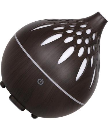 Essential Oil Diffuser - Wood Grain Aromatherapy Humidifier with 7 Color Lights | Cool Mist for Home & Office | USB 2W (Dark - Buy Online on GoSupps.com