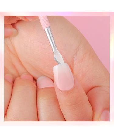 Buy Makartt Pink Cuticle Pusher - Professional Dual-Ended Stainless Steel Nail Cleaner for Manicure & Pedicure Care - International Shipping Available - Buy Online on GoSupps.com