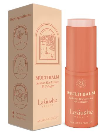 LE GUSHE All-in-One Face Balm Stick - Under Eye Brightener Anti-Aging Under Eye Balm Stick with Salmon Roe Extract & Collagen - For Fine Lines & Wrinkles - Use on Face Forehead Neck - Buy Online on GoSupps.com