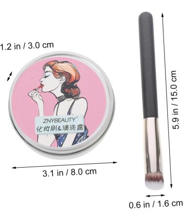 SKISUNO Makeup Brush Portable Washing Brush Cleaning Pad Professional Concealer Brush Makeup Tool Makeup Cleaning Mat Makeup Foundation Brush Cosmetic Brush Travel Sponge Makeup Set Birch - Buy Online on GoSupps.com