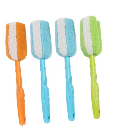 Solustre 4 pieces of brush for bottle of cup brush brush to clean cleaning brush for bottle fluid brush cleaning brushes for the household Wash the cup of super long plastic