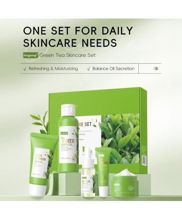Fengyang 5-in-1 Skincare Set Tea Tree Skin Care Set Tea Skin Care Gift Set Green Tea Skin Care - Buy Online on GoSupps.com