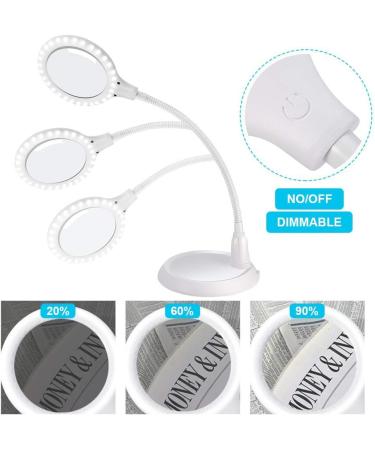 5X Magnifying Desk Lamps Dimmable Magnifying Lamp Large Hand Free Magnifying Glass with Light and Stand for Reading Workbench Artist Hobbies Vision - Buy Online on GoSupps.com