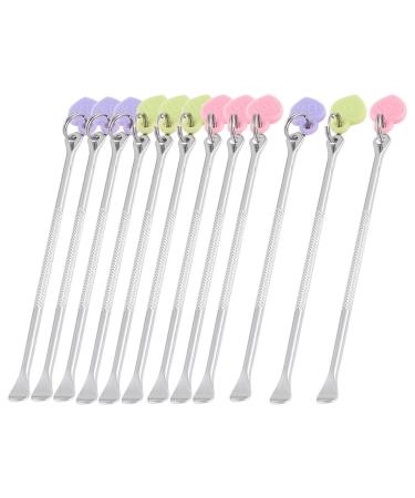 Qtqgoitem Heart Decor Ear Care Cleaning Tool Silver Tone Metal Earwax Remover Earpick 12 Pcs (Model: 69d 8c8 f52 f1a 93c)