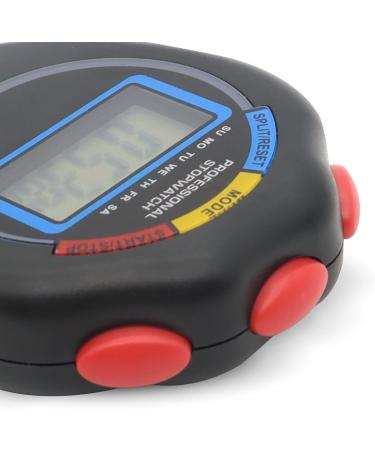 12 Pack Multi-Function Electronic Digital Sport Stopwatch Timer - Date Time Alarm - Ideal for Sports Coaches, Fitness Coaches, Referees - Large Display (Black) - Buy Online on GoSupps.com