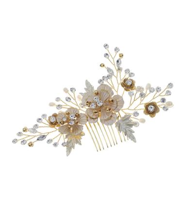 MAGICLULU 1pc Comb Bridal Headdress Headwear Decor Flower Shape Headwear Rhinestone Headdress Retro Rhinestone Headwear Flower Shape Headdress