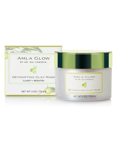 AMLA GLOW Detoxifying Clay Mask | Exfoliating Mineral-Rich Facial | 90-Day Supply - 4 Ounces - Buy Online on GoSupps.com
