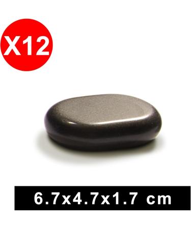 Master Massage Medium Ovular Basalt Hot Stone Massage Stones | 6.4cm x 4.6cm x 1.8cm | Premium Quality - International Shipping - Buy Online on GoSupps.com