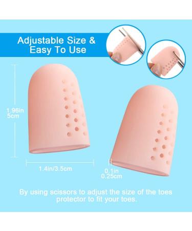 10 Pack Silicone Toe Protection Sleeves - Breathable Toe Caps for Blisters Hammer Toe & Pain Relief - Beige - Buy Online on GoSupps.com