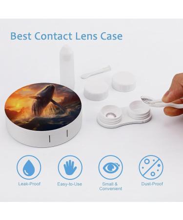 Humpback Whale Contact Lens Travel Kit - Cute Portable Case with Mirror for Daily Use & Outdoor Adventures - Buy Online on GoSupps.com