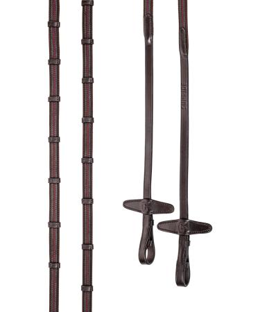 Sunride English Combined Bridle Hawaii with Adjustable Reins - Soft Real Leather Anatomical Design (COB Brown/Pink) - International Shipping Available - Buy Online on GoSupps.com