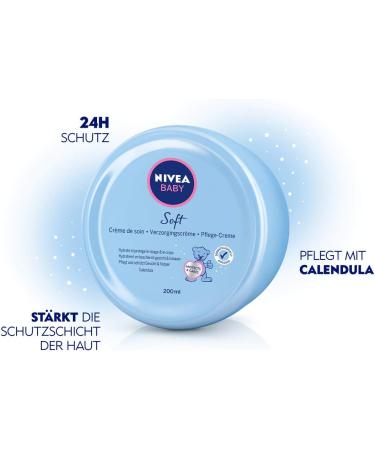 NIVEA Baby Soft Care Cream - 24-Hour Moisturizing with Calendula - 200ml - Buy Online on GoSupps.com