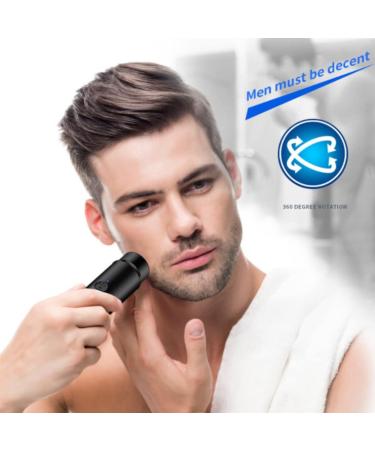Mini Electric Shaver for Men Portable USB Rechargeable Razor Wet & Dry Use Rotary Electric Shaver for Travel Black... - Buy Online on GoSupps.com